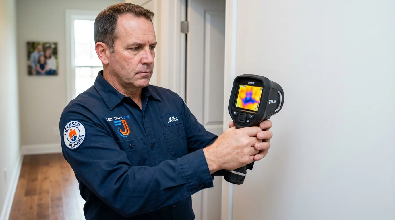 Thermal imaging leak detection by Johns Plumbing LLC in Kingston
